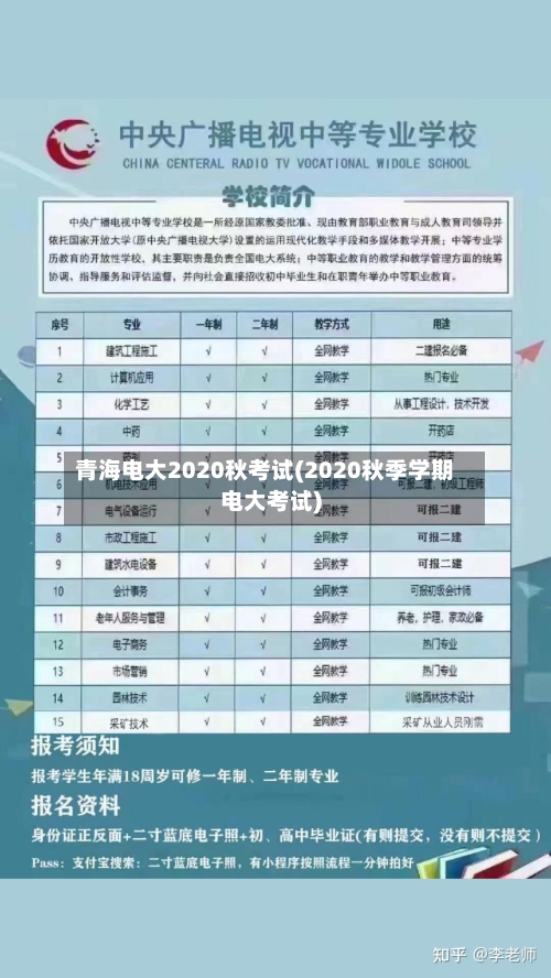 青海电大2020秋考试(2020秋季学期电大考试)