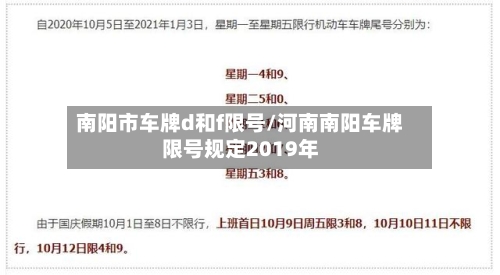 南阳市车牌d和f限号/河南南阳车牌限号规定2019年