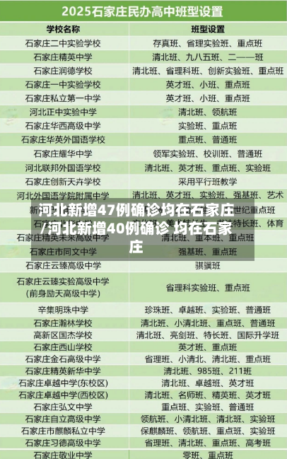 河北新增47例确诊均在石家庄/河北新增40例确诊 均在石家庄