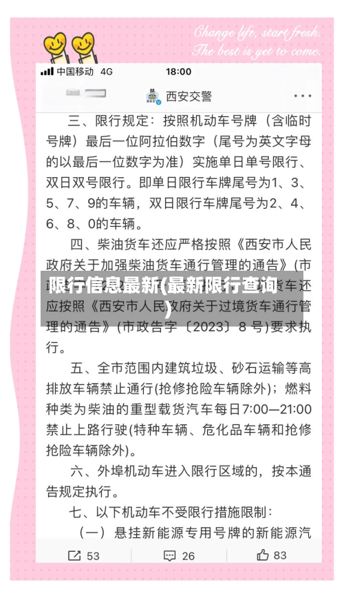 限行信息最新(最新限行查询)