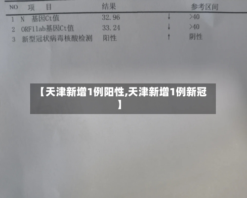 【天津新增1例阳性,天津新增1例新冠】