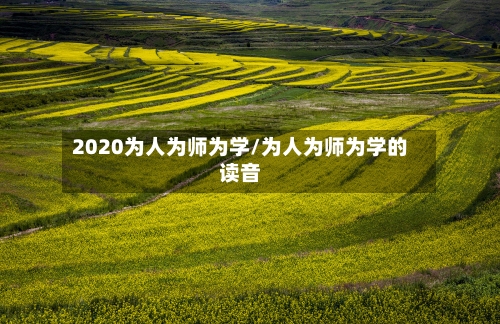 2020为人为师为学/为人为师为学的读音