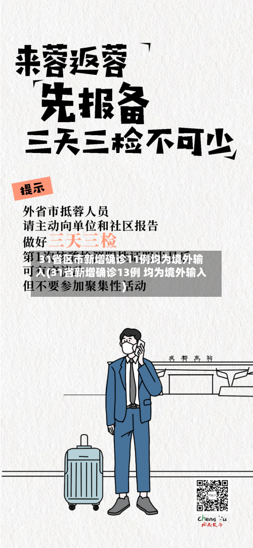 31省区市新增确诊11例均为境外输入(31省新增确诊13例 均为境外输入)
