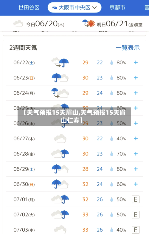 【天气预报15天眉山,天气预报15天眉山仁寿】