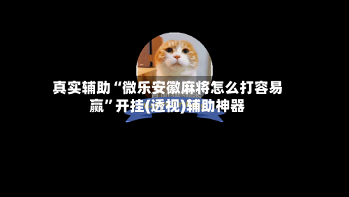 真实辅助“微乐安徽麻将怎么打容易赢”开挂(透视)辅助神器