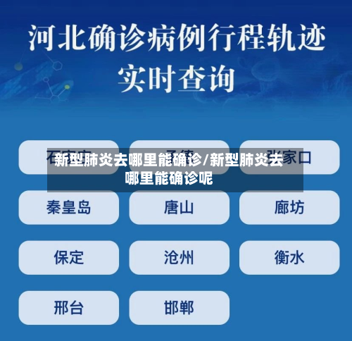 新型肺炎去哪里能确诊/新型肺炎去哪里能确诊呢