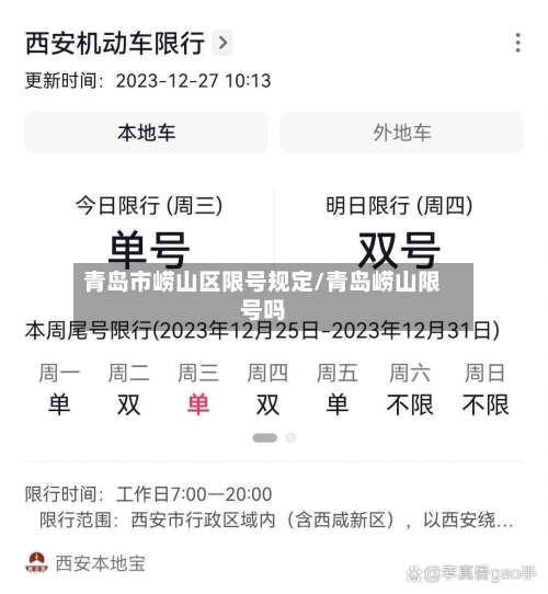 青岛市崂山区限号规定/青岛崂山限号吗