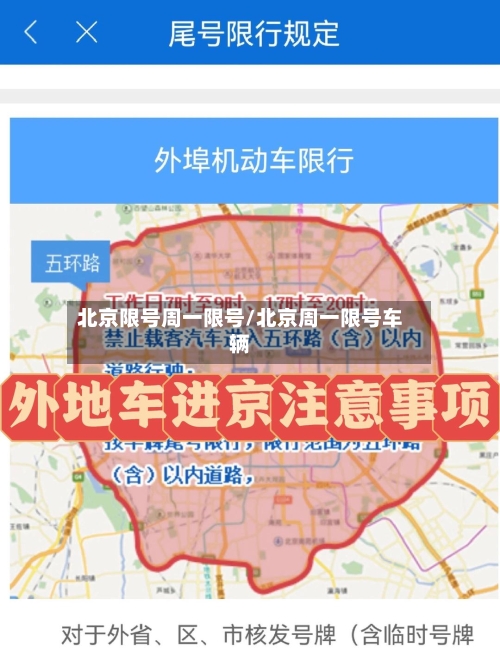北京限号周一限号/北京周一限号车辆