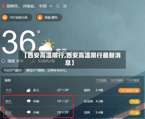 【西安高温限行,西安高温限行最新消息】