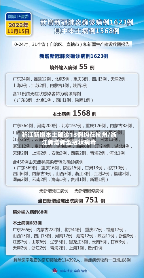 浙江新增本土确诊13例均在杭州/浙江新增新型冠状病毒