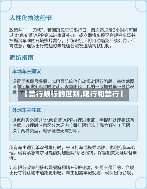 【禁行限行的区别,限行和禁行】