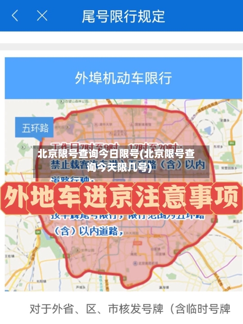 北京限号查询今日限号(北京限号查询今天限几号)