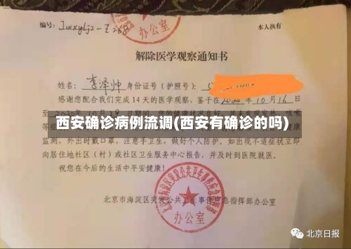 西安确诊病例流调(西安有确诊的吗)